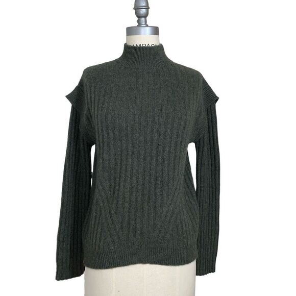 The Cashmere Project Women’s Size Small Mock Neck Sweater Deep Green Long Sleeve - Picture 1 of 10